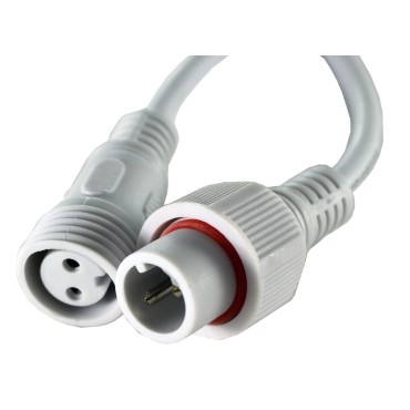 Разъем герметичный с проводом AWG на 2 контакта IP68